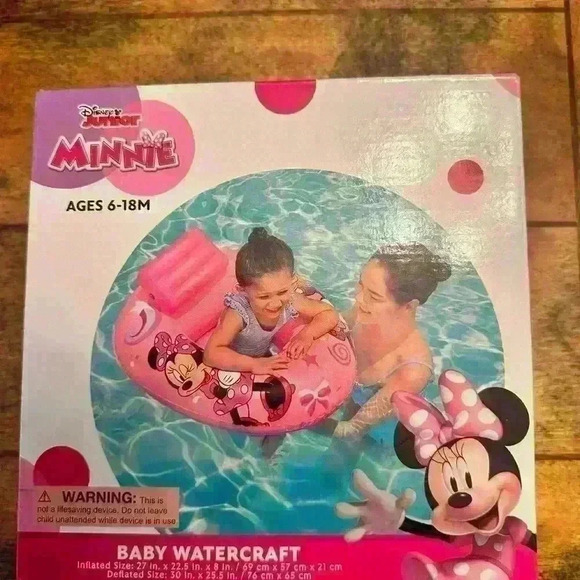 Disney Junior Minnie Mouse Baby Pool Float Watercraft - Picture 3 of 3
